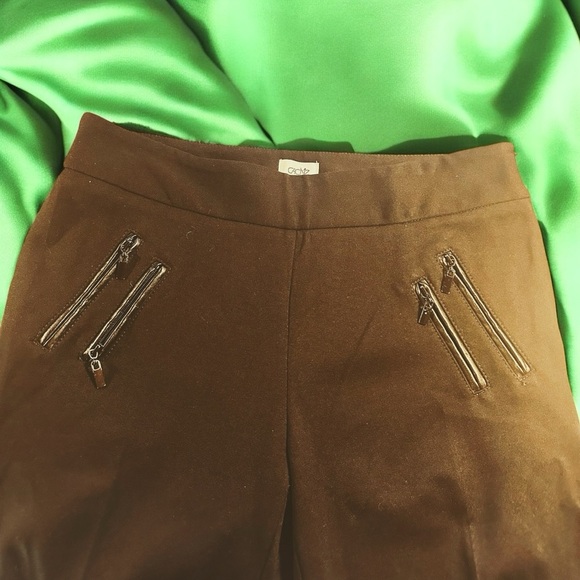 Caché Vintage Y2K Black Zipper Detail Ponte Slim Pants Size 4 - Picture 3 of 10